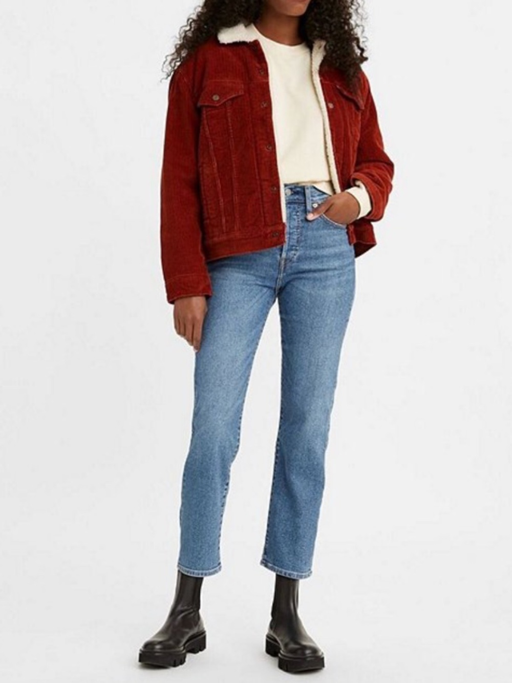 Levi's Women's Wedgie Fit Straight Leg Ankle Jeans Size 24 X 28